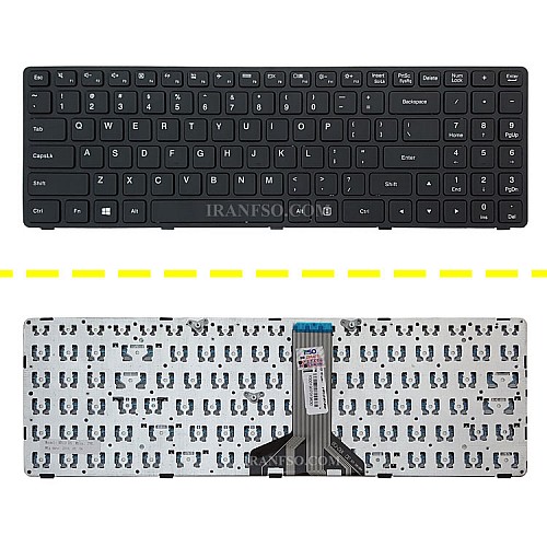 کیبرد لپ تاپ لنوو IdeaPad 100S-15IBD مشکی-بافریم